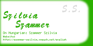 szilvia szammer business card